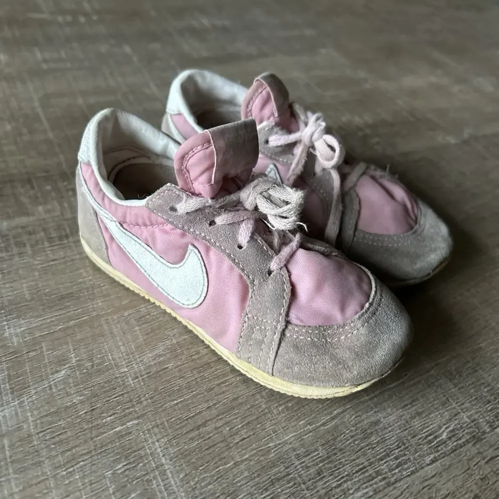 Vintage Nike Baby Toddlers Sneakers Pink White Shoes 6.5 Cortez 850507 80s - Picture 11 of 15